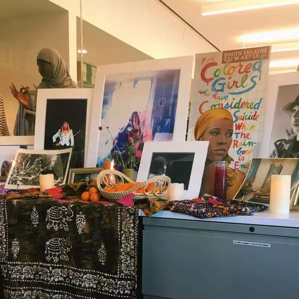 Altar to Ntozake Shange at Memorial Gathering, October 2018